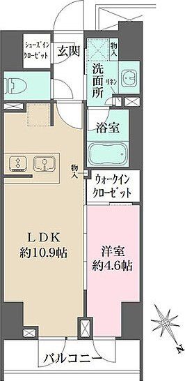 新宿区四谷坂町のマンションの間取り