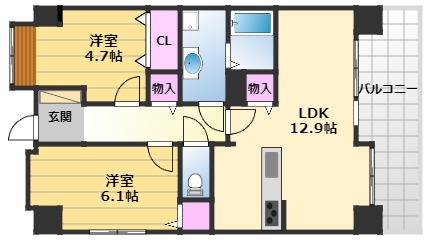 Kハーモニー和泉の間取り