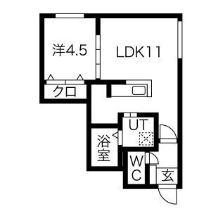 札幌市豊平区月寒西一条のマンションの間取り