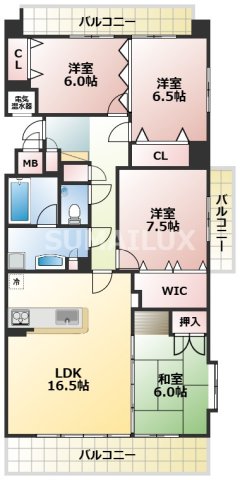 菊池郡菊陽町大字津久礼のマンションの間取り