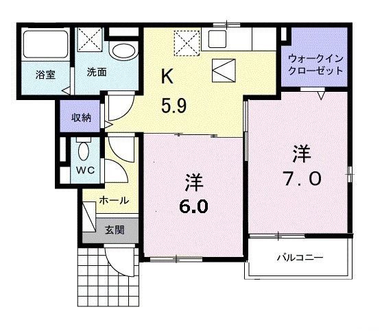 横浜市旭区川井本町のアパートの間取り