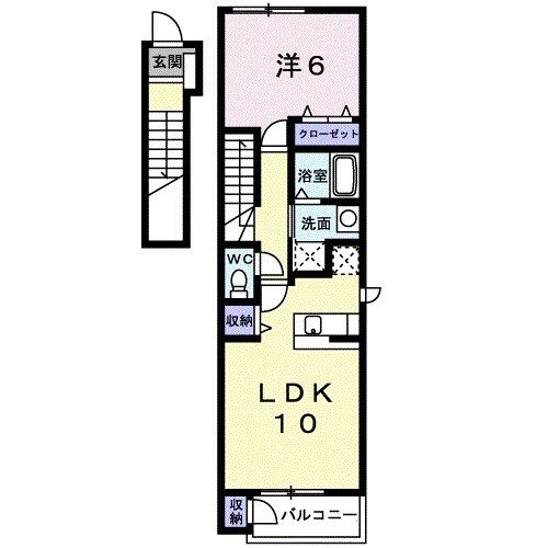 【札幌市白石区北郷九条のアパートの間取り】