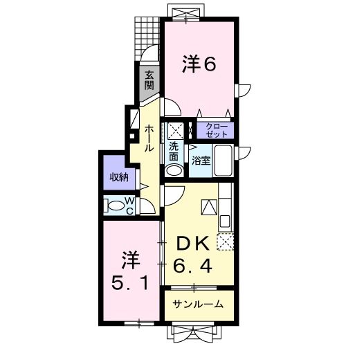 パレス　ハチマンIの間取り