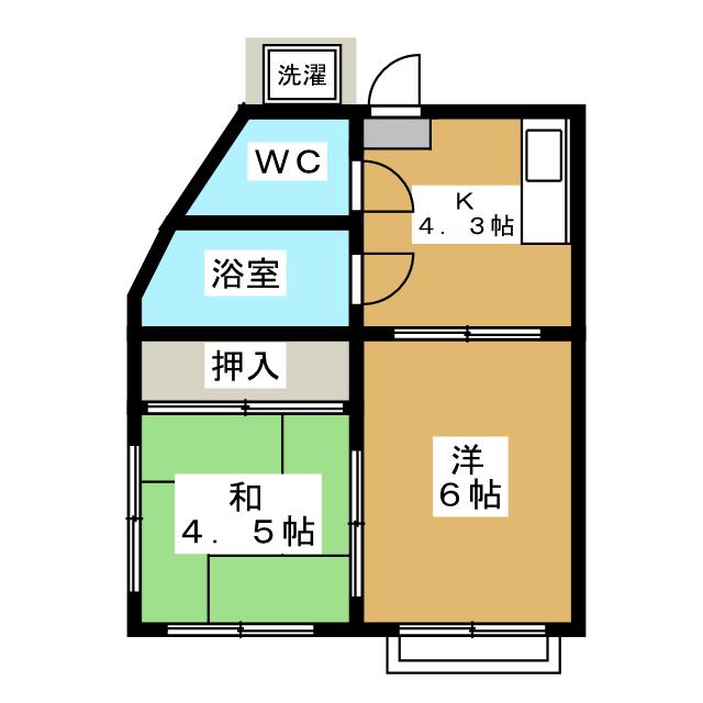 石戸中央ハイツの間取り