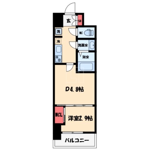 大阪市浪速区桜川のマンションの間取り