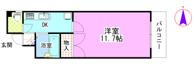 ＹＳハイツ21原尾島の間取り