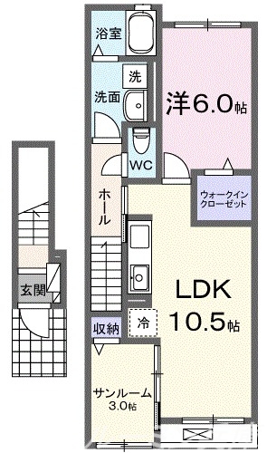 メゾングレーヌ王子町２の間取り