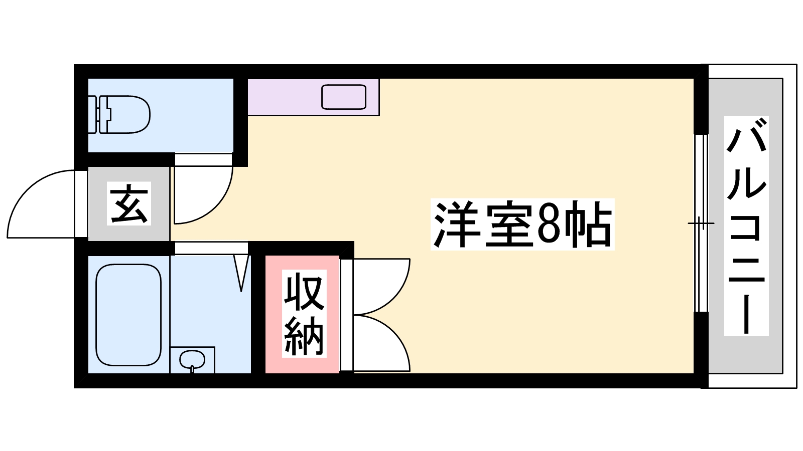 姫路市白国のアパートの間取り