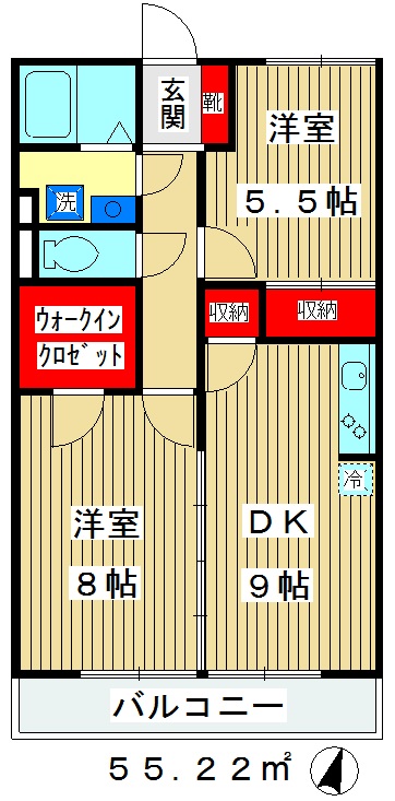 練馬区高松のマンションの間取り