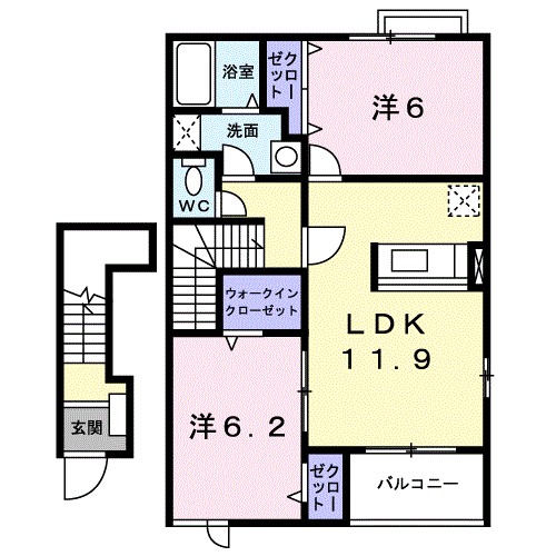 ニューアペックス　Ｂの間取り