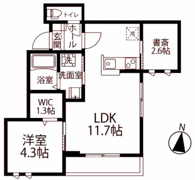 川崎市中原区上丸子山王町のアパートの間取り