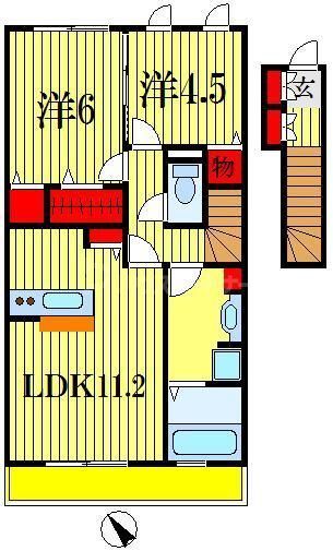 船橋市古作のアパートの間取り