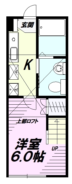 八王子市北野町のアパートの間取り