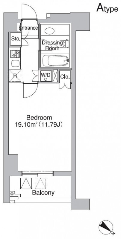 新宿区市谷砂土原町のマンションの間取り