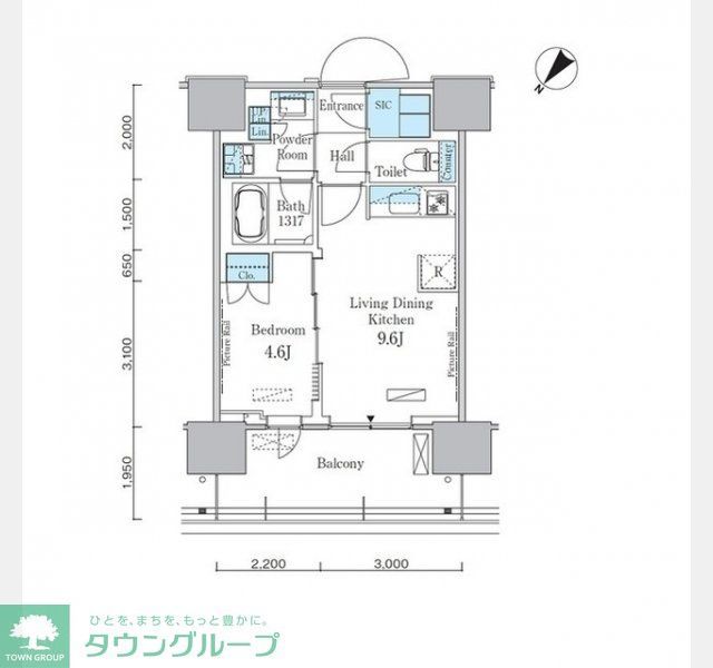 中央区晴海のマンションの間取り