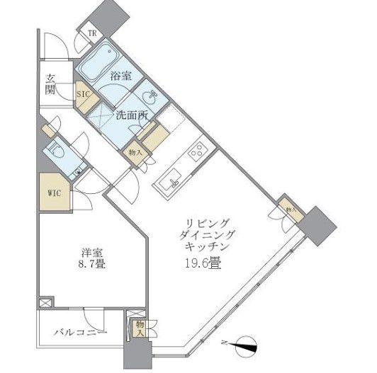 品川区上大崎のマンションの間取り