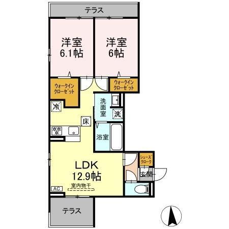 足立区六町のアパートの間取り