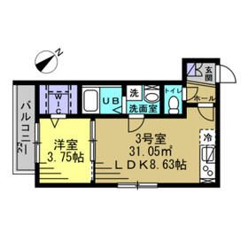 松戸市新松戸のアパートの間取り