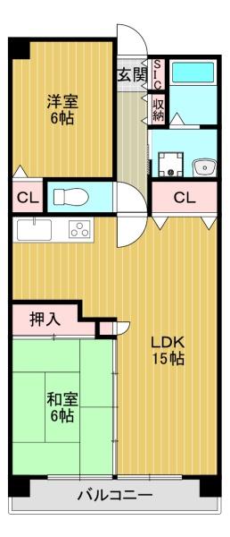 【メゾンミヤビの間取り】