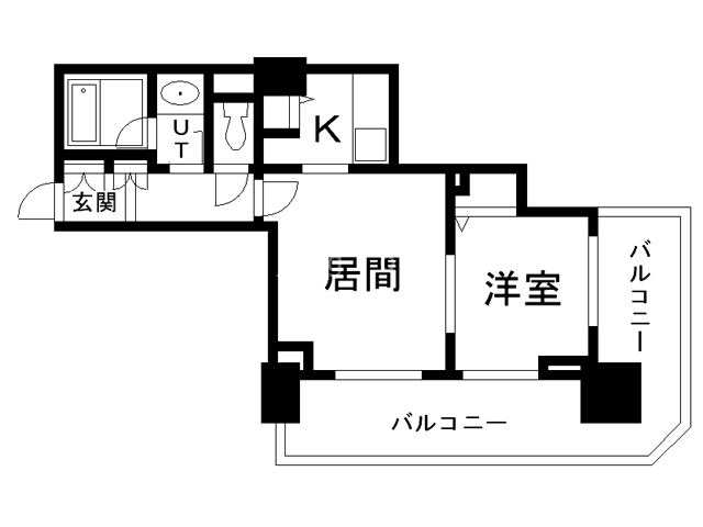 札幌市中央区南九条西のマンションの間取り