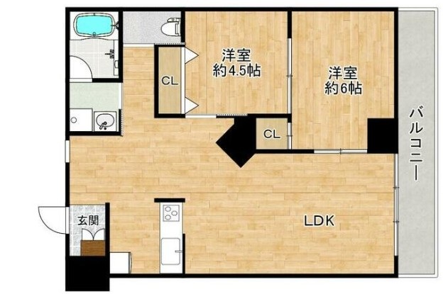 台東区入谷のマンションの間取り