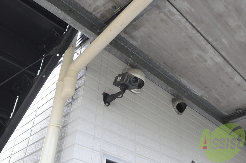 セキュリティ　ロビーの防犯カメラが見守ってくれます