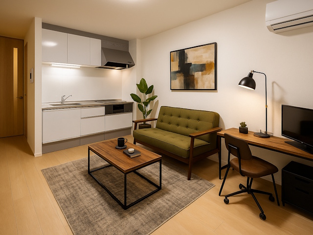 居室・リビング　CGで家具等を配置したもので家具等は含まれません