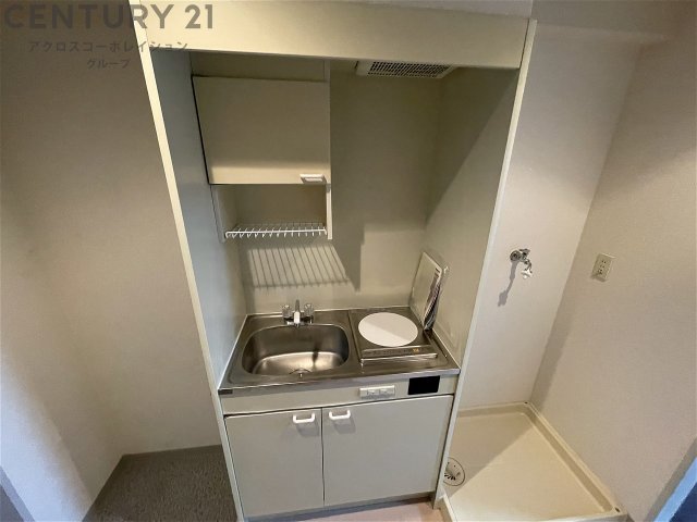 キッチン　シンプルな1口コンロのキッチンです！