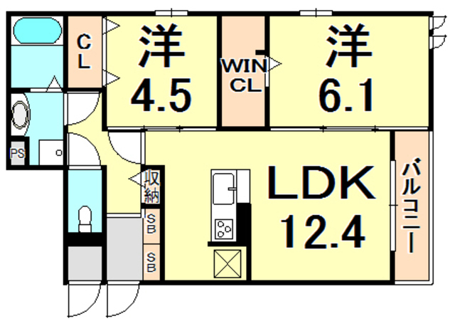 EVISTAGE甲子園の間取り写真