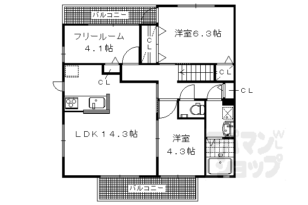 ウィンディアコリーヌG棟の間取り写真