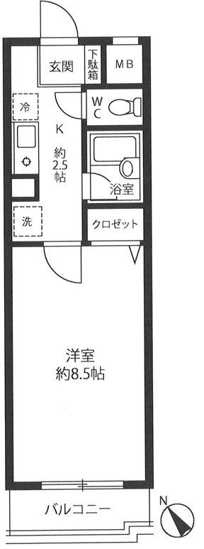 ファイブヒルズ向原の間取り写真