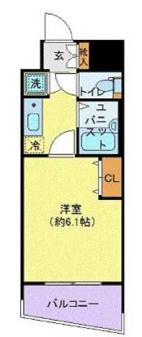 京王新線 初台駅 徒歩6分 11階建 築29年の間取り写真
