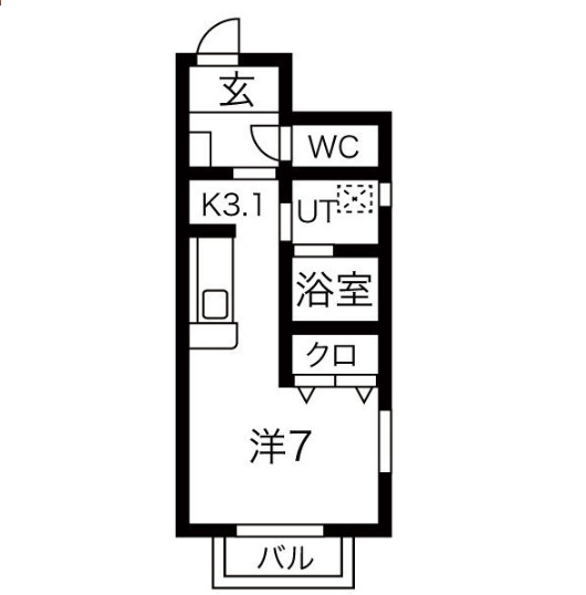 山形市東原町のアパートの間取り