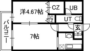 ＭＯＤＵＬＯＲ南円山の間取り