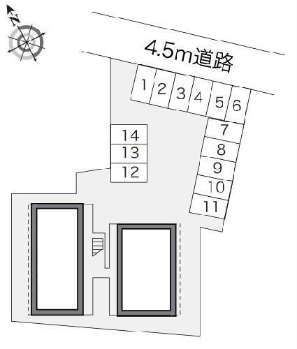 【蒲郡市形原町のアパートの駐車場】