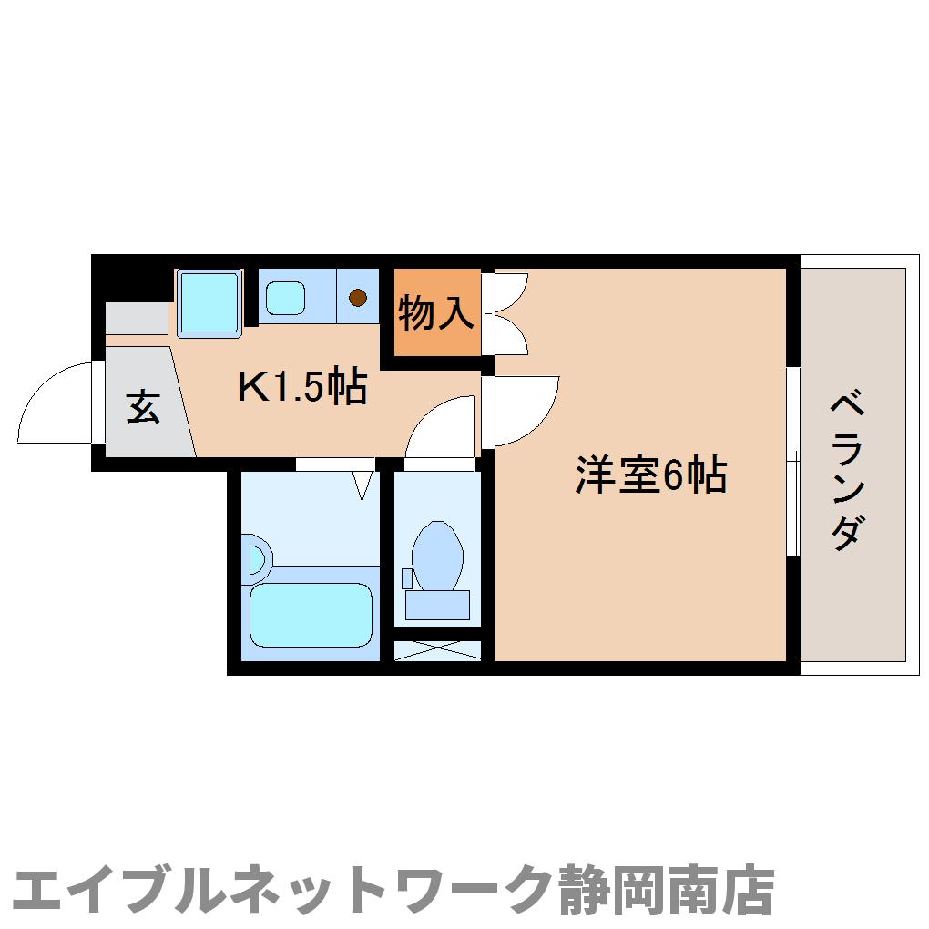 静岡市駿河区小鹿のマンションの間取り