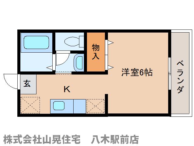 橿原市新口町のアパートの間取り