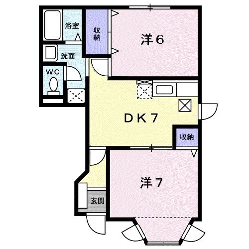 ソレイユ．エム２の間取り