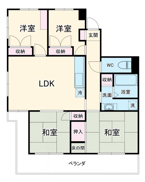 シャルマンコーポ千里山 B棟の間取り