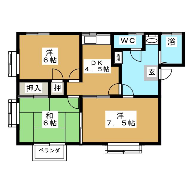 コーポ高原の間取り