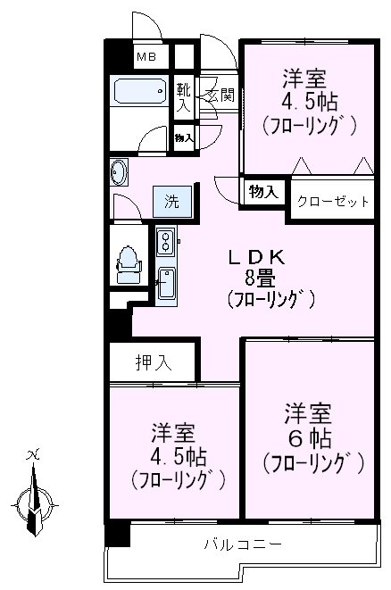 ハイツ神泉の間取り