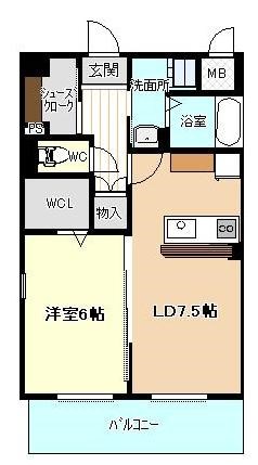 名古屋市西区木前町のマンションの間取り