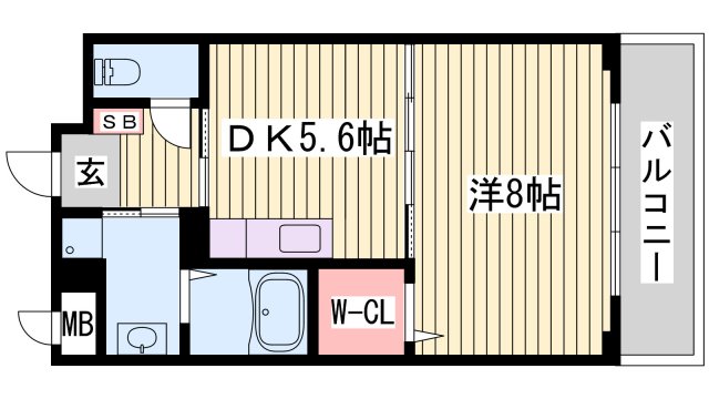 アモーレ二階町の間取り