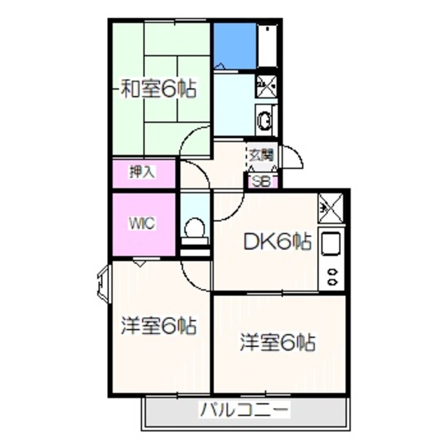 泉大津市虫取町のアパートの間取り