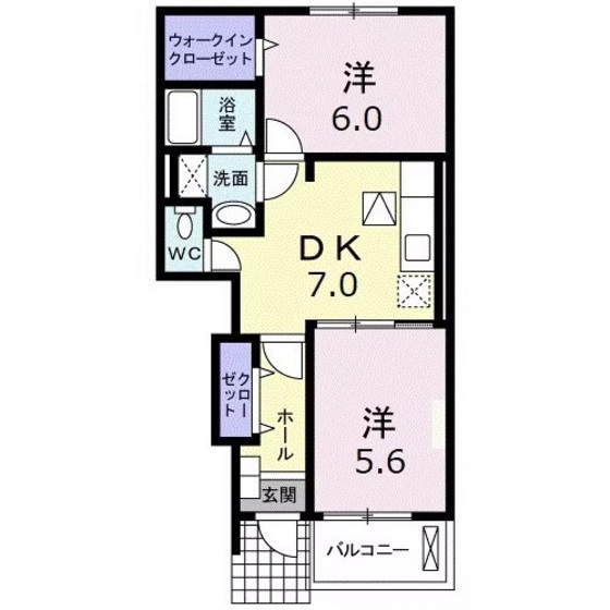 オスピターレ　カーサIIＣの間取り