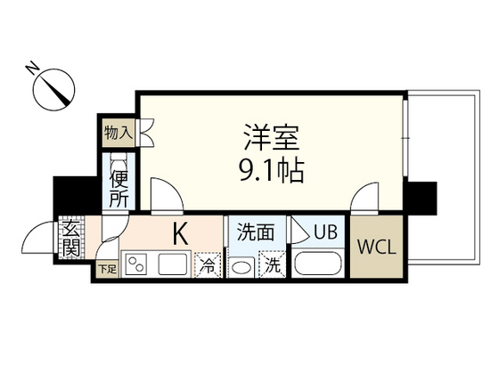 広島市西区中広町のマンションの間取り