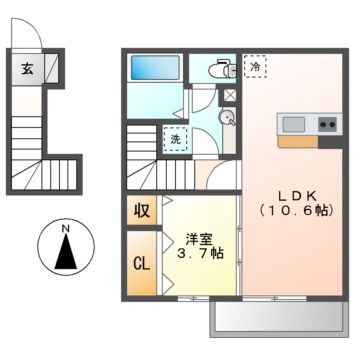 ラスパシオ亀島の間取り