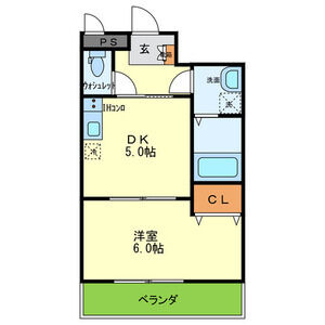 西緑丘グランハイツDの間取り