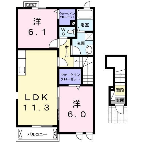 ベル　フレールの間取り