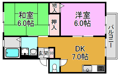 【サンビレッジ森彦の間取り】